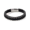 Multilayer Braided Leather Bracelet for Men / Boys with Stainless Steel and Magnetic Clasps (SJ_3225)