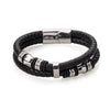 Multilayer Braided Leather Bracelet for Men / Boys with Stainless Steel and Magnetic Clasps (SJ_3226)
