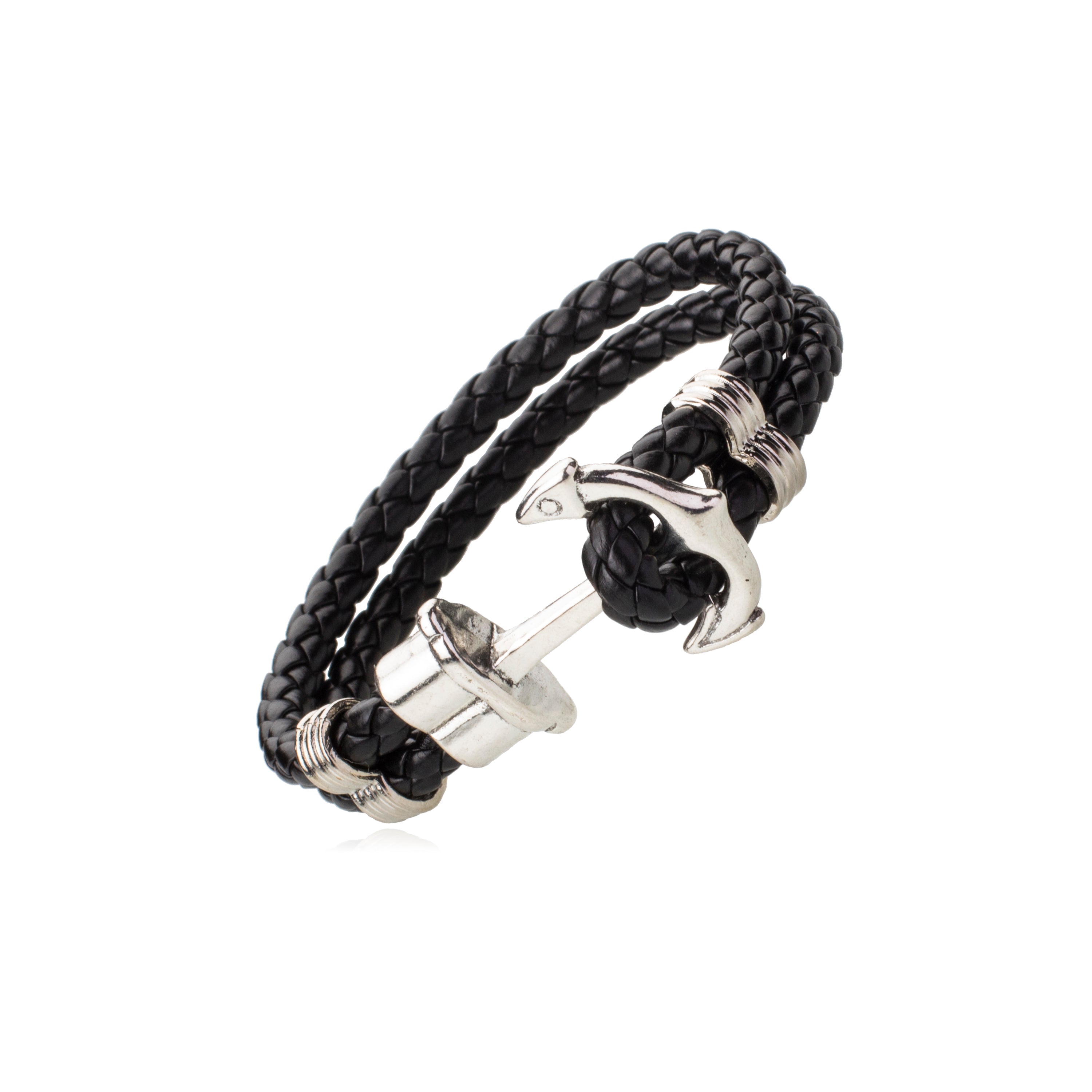 Spartan Anchor Leather Bracelet in Stainless Steel India  Ubuy