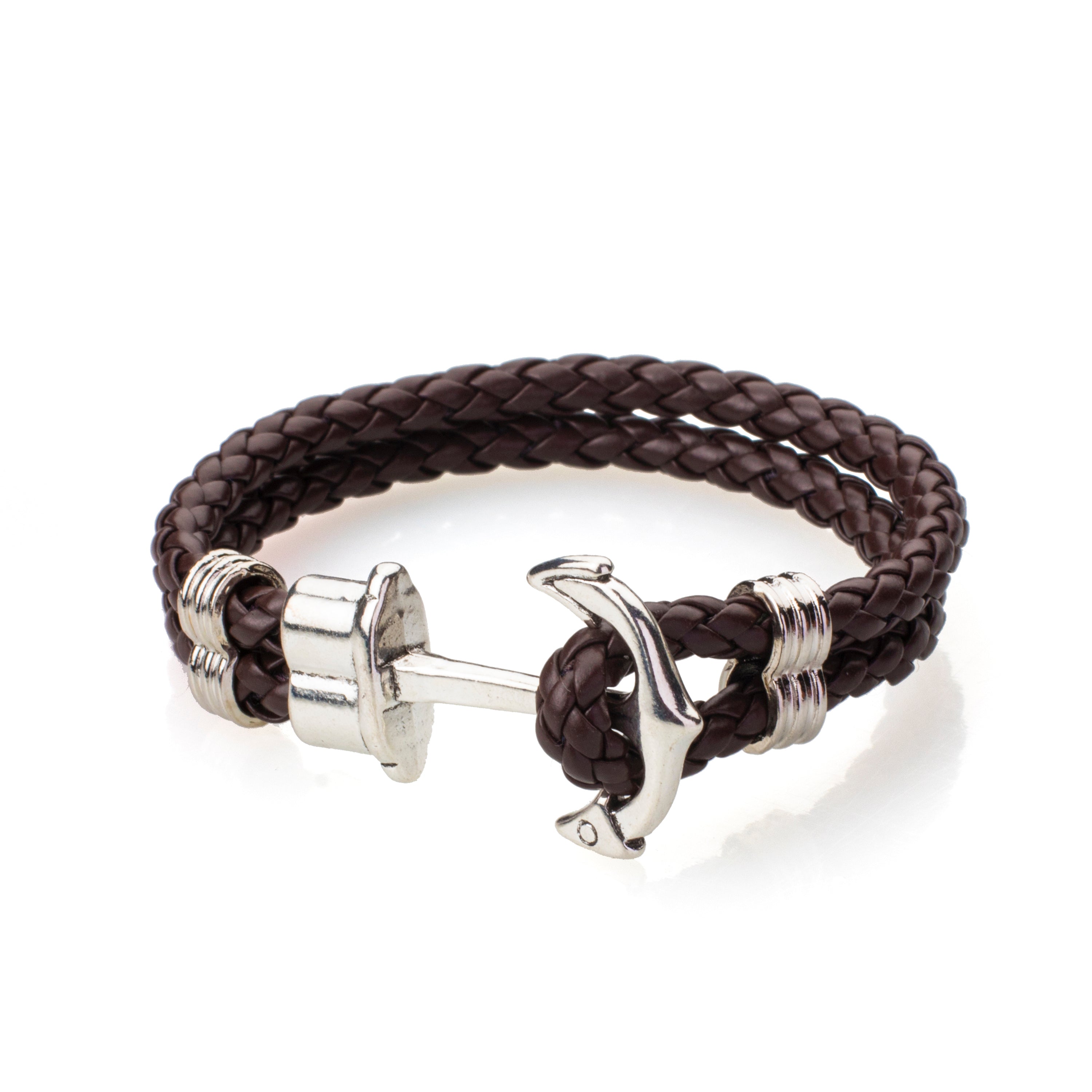 Buy Goho Men's Anchor Charm Leather Bracelet Online at Best Prices in India  - JioMart.