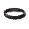 Multilayer Braided Leather Bracelet for Men / Boys with Stainless Steel and Magnetic Clasps (SJ_3228_B)