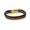 Multilayer Braided Leather Bracelet for Men / Boys with Stainless Steel and Magnetic Clasps (SJ_3228_G)