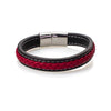 Multilayer Braided Leather Bracelet for Men / Boys with Stainless Steel Clasps (SJ_3230_R)