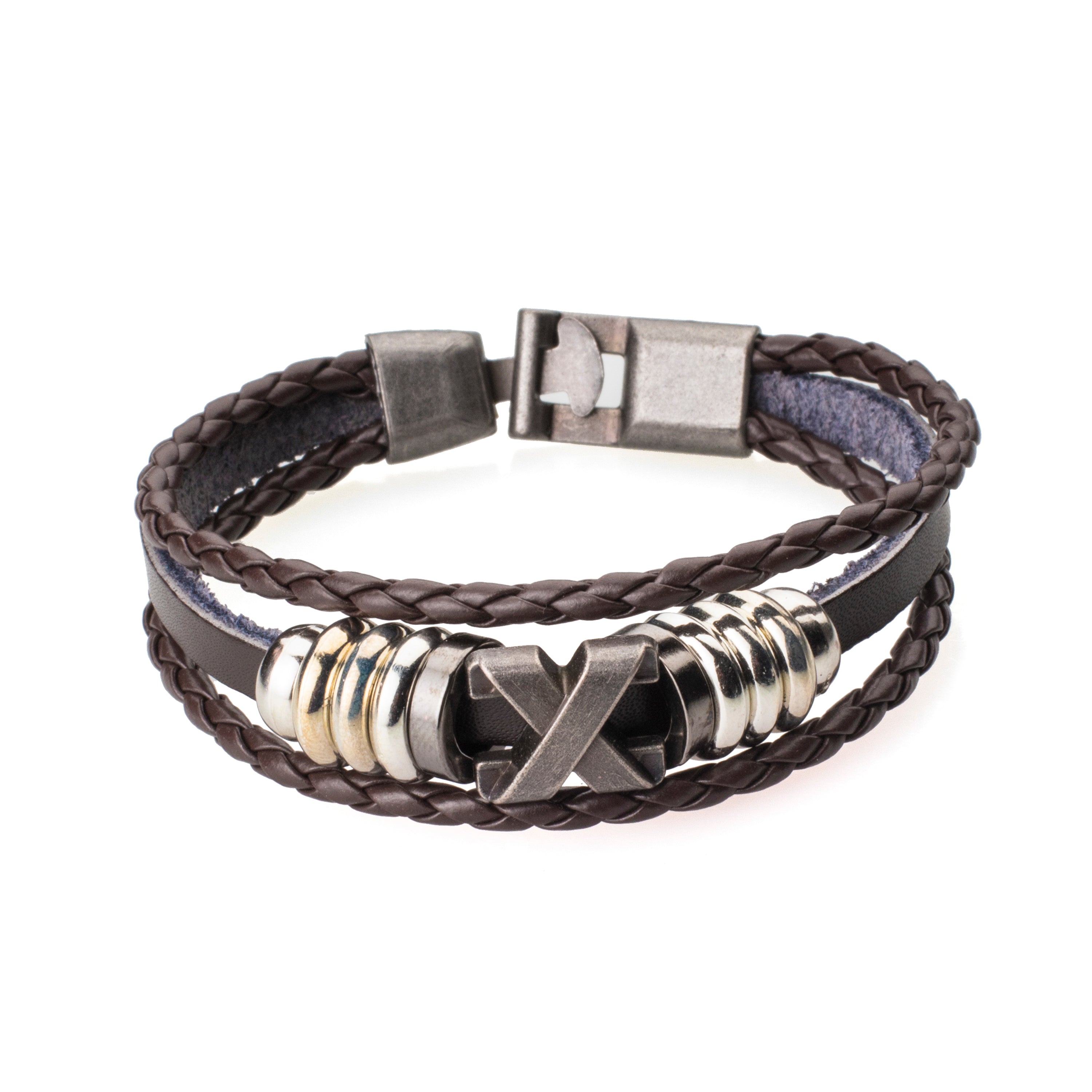 Men's Black Leather Snake Bracelet - Cobra | NOVICA