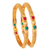 22K Traditional Gold Kada Bangle Set for Women (Set of 4 Bangles)  (SJ_3255) - Shining Jewel