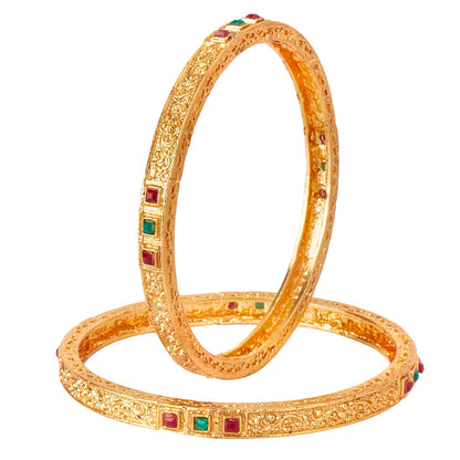 22K Traditional Gold Kada Bangle Set for Women (Set of 4 Bangles)  (SJ_3256)