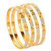 24K Fine Two Tone Gold & Silver Plated Traditional Designer Bangles for Women (Pack of 4) SJ_3259 - Shining Jewel