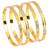 24K Fine Two Tone Gold & Silver Plated Traditional Designer Bangles for Women (Pack of 4) SJ_3262 - Shining Jewel