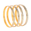 24K Fine Two Tone Gold & Silver Plated Traditional Designer Bangles for Women (Pack of 4) SJ_3268 - Shining Jewel