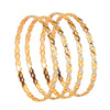 24K Fine Two Tone Gold & Silver Plated Traditional Designer Bangles for Women (Pack of 4) SJ_3272 - Shining Jewel