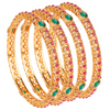 22K Traditional Gold Kada Bangle Set for Women (Set of 4 Bangles)  (SJ_3287) - Shining Jewel