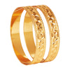 24K Fine Two Tone Gold Plated Traditional Designer Bangles for Women (Pack of 2) SJ_3295