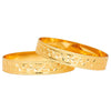 24K Fine Two Tone Gold Plated Traditional Designer Bangles for Women (Pack of 2) SJ_3295