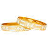 24K Fine Two Tone Gold & Silver Plated Traditional Designer Bangles for Women (Pack of 2) SJ_3297 - Shining Jewel