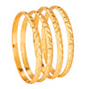 24K Fine Gold Plated Traditional Designer Bangles for Women (Pack of 4) SJ_3303 - Shining Jewel