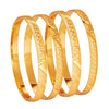 24K Fine Gold Plated Traditional Designer Bangles for Women (Pack of 4) SJ_3308 - Shining Jewel