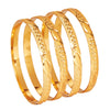 24K Fine Gold Plated Traditional Designer Bangles for Women (Pack of 4) SJ_3309 - Shining Jewel