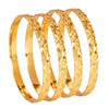 24K Fine Gold Plated Traditional Designer Bangles for Women (Pack of 4) SJ_3310 - Shining Jewel