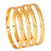 24K Fine Gold Plated Traditional Designer Bangles for Women (Pack of 4) SJ_3311 - Shining Jewel