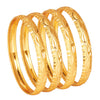 24K Fine Gold Plated Traditional Designer Bangles for Women (Pack of 4) SJ_3312 - Shining Jewel