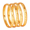 24K Fine Gold Plated Traditional Designer Bangles for Women (Pack of 4) SJ_3314 - Shining Jewel