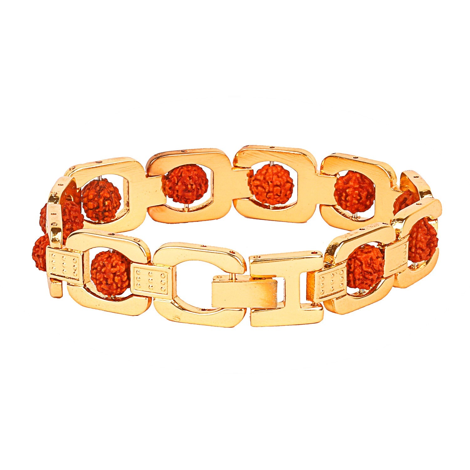 Manufacturer of Rose gold mens rudraksha bracelet-mrb11 | Jewelxy - 140070