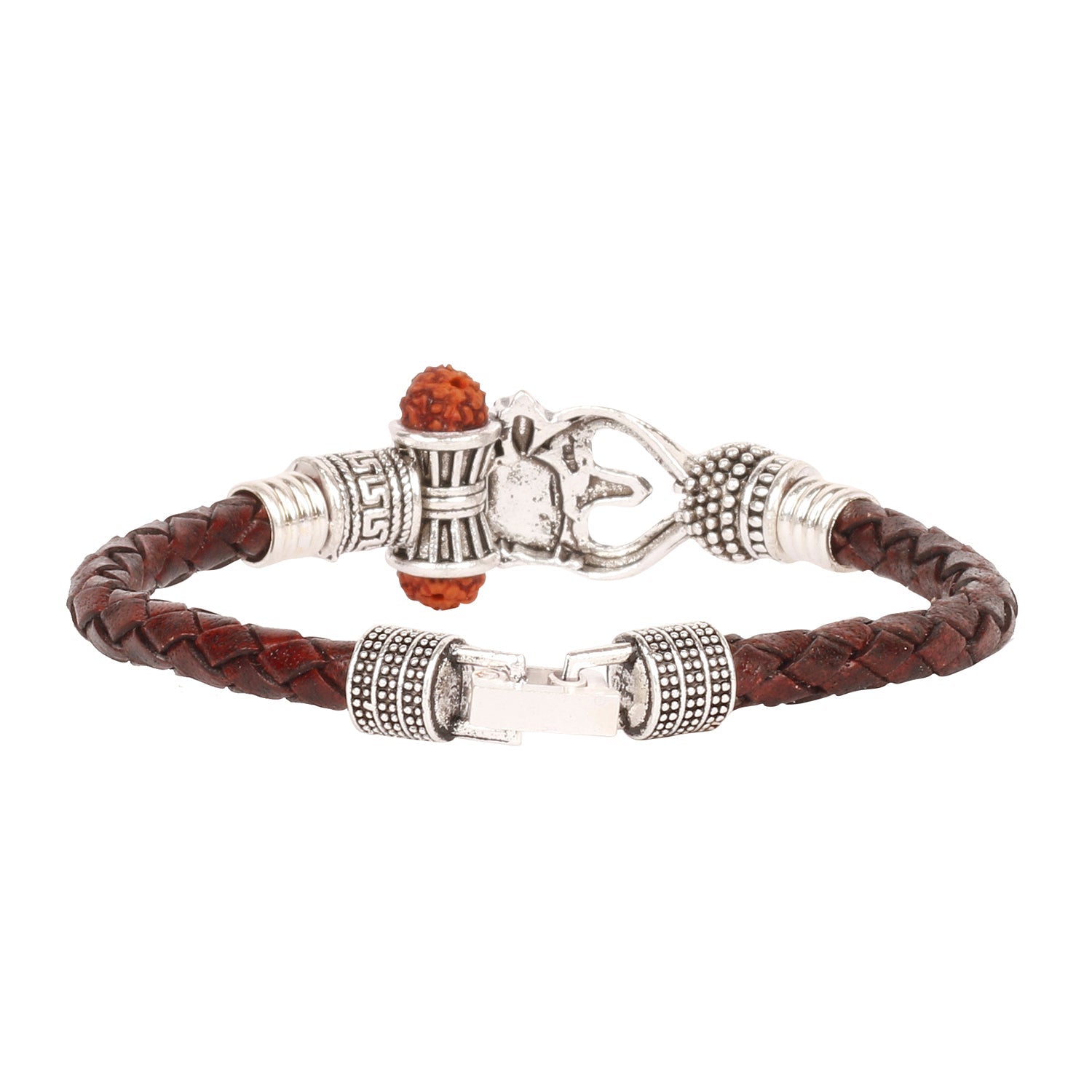 925 Sterling Silver Handmade Chitai Work Lord Shiva Trident Trishul Kada Bangle  Bracelet With Natural Rudraksha Bahubali Kada Nsk458 - Etsy