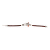 Silver Healing and Powerful Rudraksha Damru Trishul Shiva Adjustable Leather Bracelet for Men (SJ_3322)