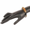 Gold Healing and Powerful Rudraksha Damru Trishul Shiva Adjustable Leather Bracelet for Men (SJ_3323)