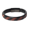 Braided Designer Stainless Steel and Leather Bracelet for Men  Boys  Black (SJ_3329)