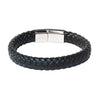 Braided Designer Stainless Steel and Leather Bracelet for Men, Boys and Women [Unisex] Black (SJ_3339_S)