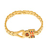 Shining Jewel Gold Plated Healing and Powerful Rudraksha Damru Trishul Shiva Adjustable Bracelet for Men (SJ_3361)