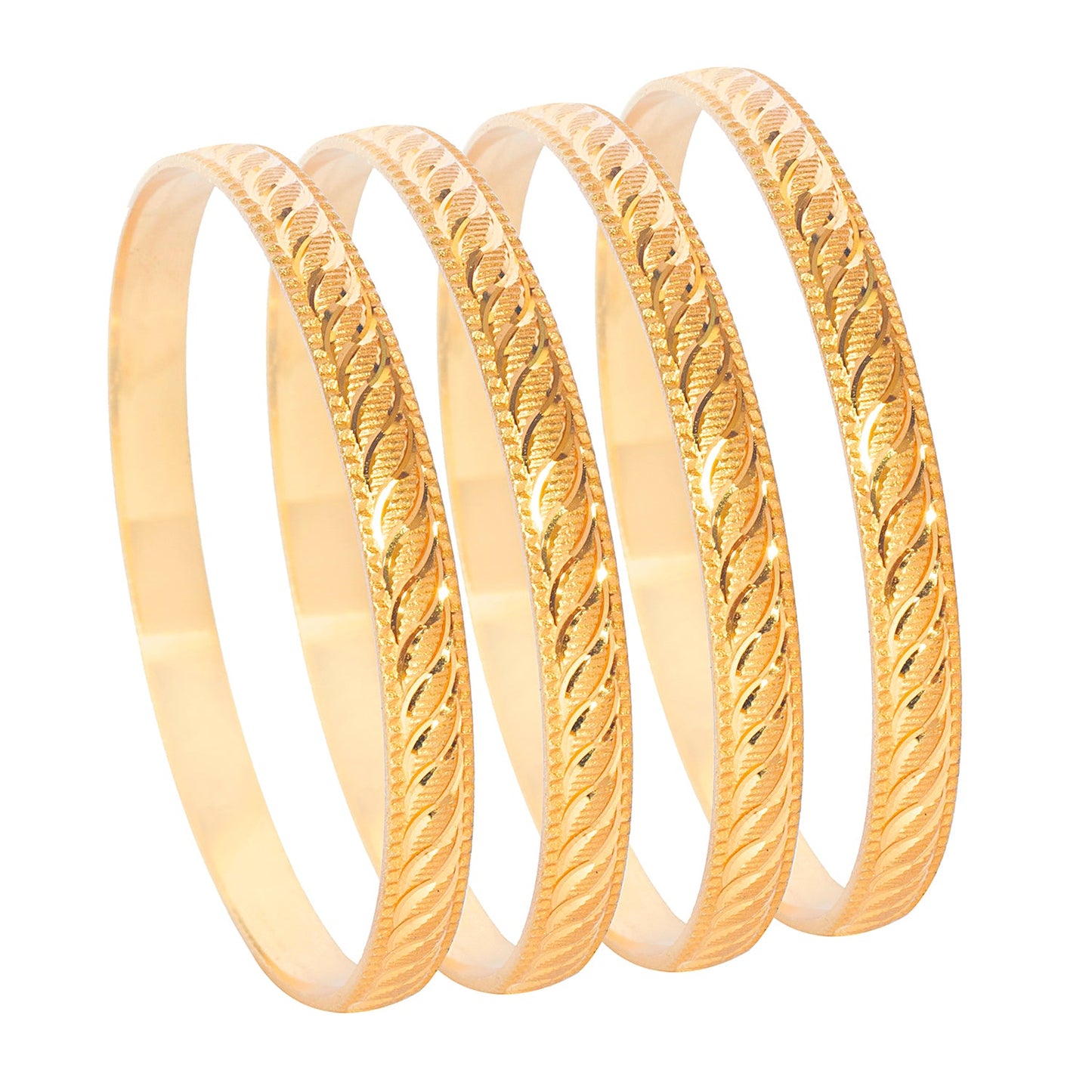 Shining Jewel Gold Plated Traditional Designer Bangles for Women (Pack of 4) SJ_3375_2.8