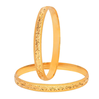 Shining Jewel Gold Plated Traditional Designer Bangles for Women (Pack of 4) SJ_3376_2.8
