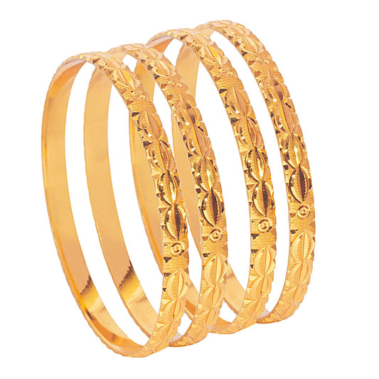 Shining Jewel Gold Plated Traditional Designer Bangles for Women (Pack of 4) SJ_3377_2.4