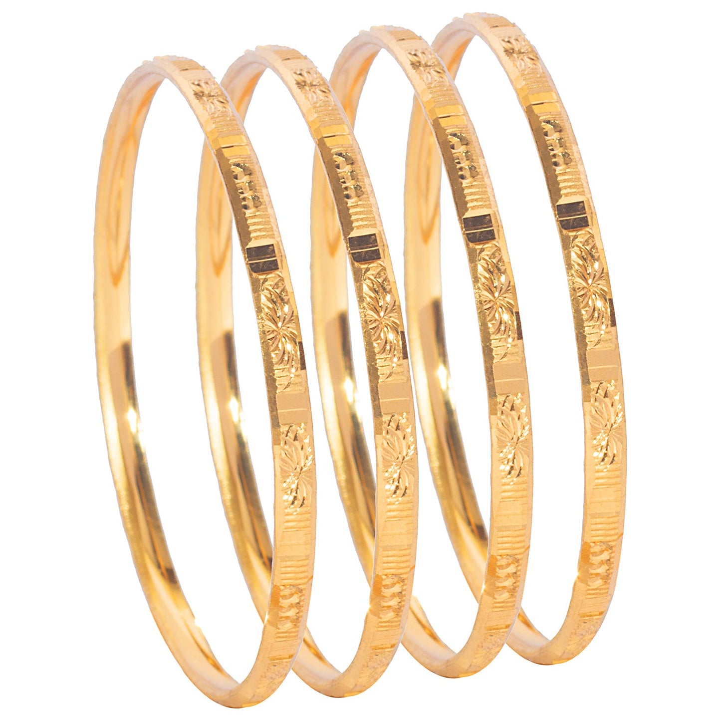 Shining Jewel Gold Plated Traditional Designer Bangles for Women (Pack of 4) SJ_3379_2.4