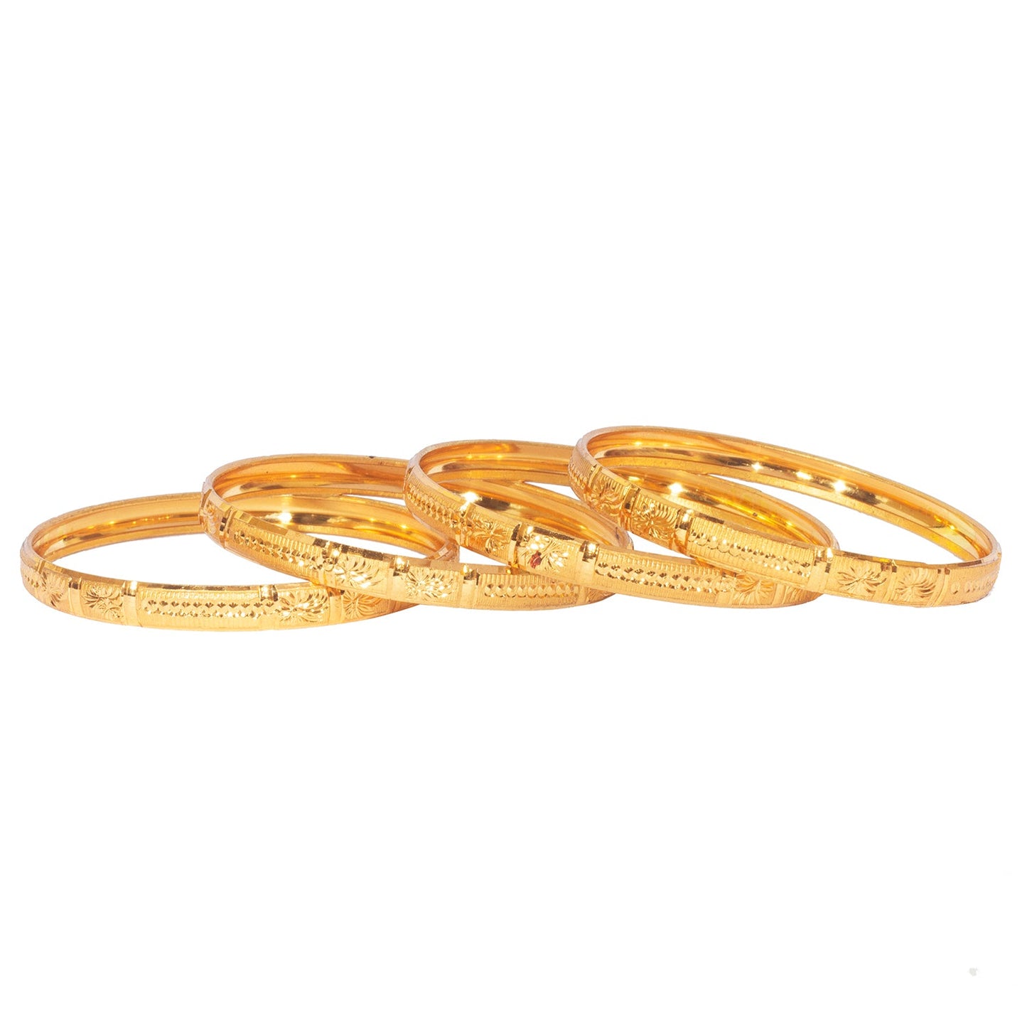 Shining Jewel Gold Plated Traditional Designer Bangles for Women (Pack of 4) SJ_3380_2.8