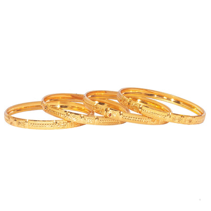 Shining Jewel Gold Plated Traditional Designer Bangles for Women (Pack of 4) SJ_3380_2.8