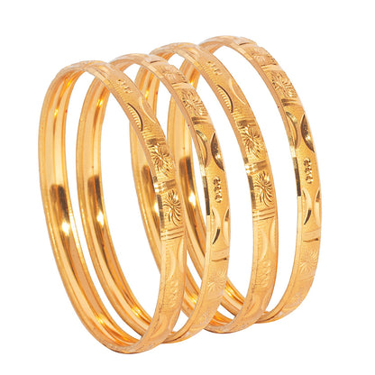 Shining Jewel Gold Plated Traditional Designer Bangles for Women (Pack of 4) SJ_3382_2.8