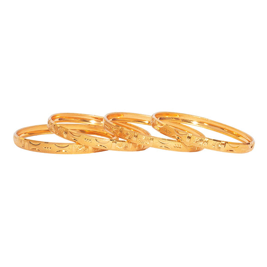 Shining Jewel Gold Plated Traditional Designer Bangles for Women (Pack of 4) SJ_3382_2.6
