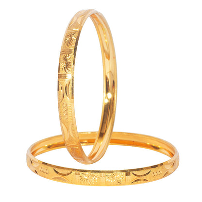 Shining Jewel Gold Plated Traditional Designer Bangles for Women (Pack of 4) SJ_3382_2.8