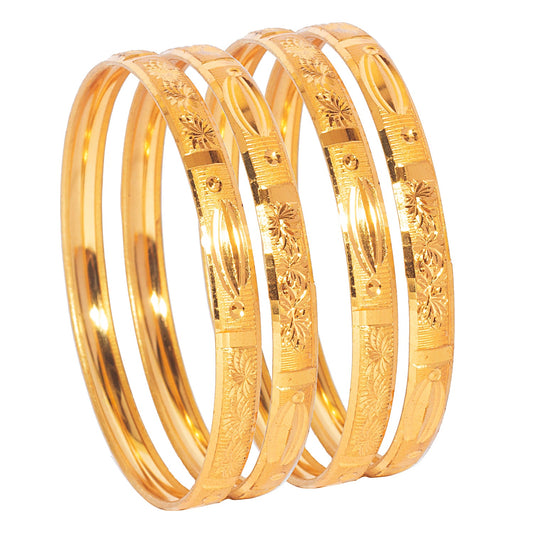 Shining Jewel Gold Plated Traditional Designer Bangles for Women (Pack of 4) SJ_3383_2.4