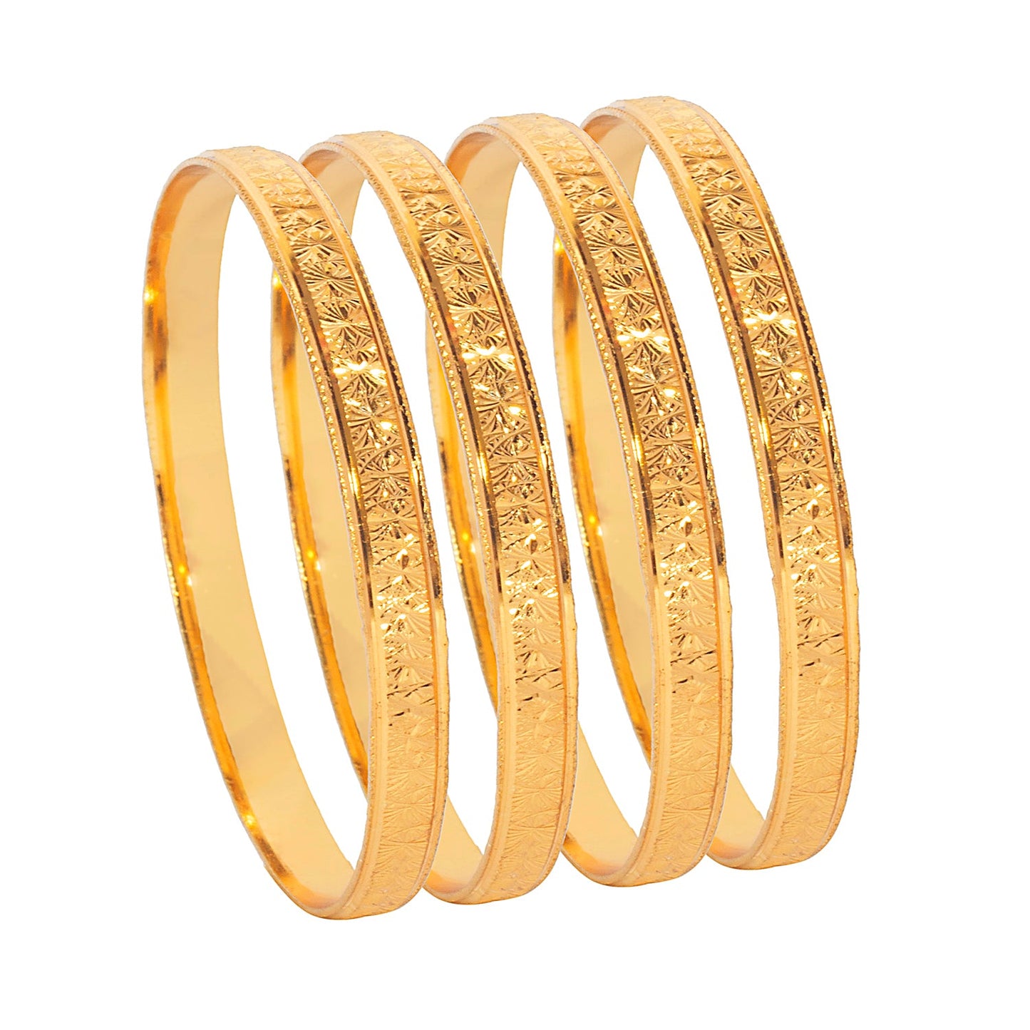 Shining Jewel Gold Plated Traditional Designer Bangles for Women (Pack of 4) SJ_3384_2.4