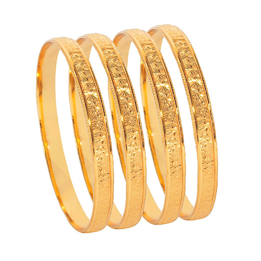 Shining Jewel Gold Plated Traditional Designer Bangles for Women (Pack of 4) SJ_3384_2.4