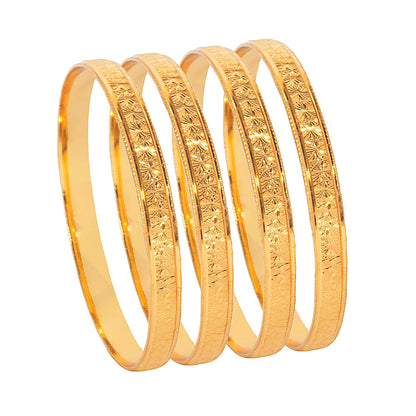 Shining Jewel Gold Plated Traditional Designer Bangles for Women (Pack of 4) SJ_3384_2.8