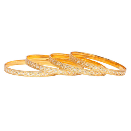 Shining Jewel Two Tone Gold & Silver Plated Traditional Designer Bangles for Women (Pack of 4) SJ_3387_2.4