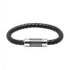 Braided Designer Stainless Steel and Leather Bracelet for Men, Boys (SJ_3388)