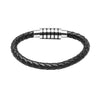 Braided Designer Stainless Steel and Leather Bracelet for Men, Boys (SJ_3389)