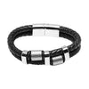 Braided Designer Stainless Steel and Leather Bracelet for Men, Boys (SJ_3391)