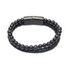 Braided Designer Stainless Steel and Leather Bracelet for Men, Boys (SJ_3393)